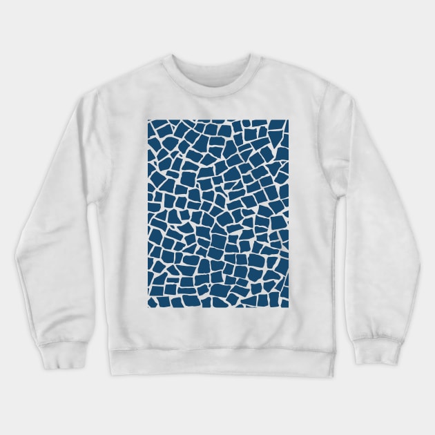 British Mosaic Navy and White Crewneck Sweatshirt by ProjectM